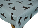 Clarke and Clarke Rover Dog Duckegg Oilcloth Tablecloth