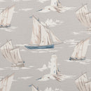 Clarke and Clarke Skipper Grey Mist Oilcloth Tablecloth