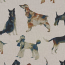 Clarke and Clarke Walkies Dog Linen Oilcloth Tablecloth