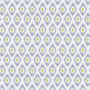 Clarke and Clarke Zora Geometric Grey Ochre Oilcloth Tablecloth