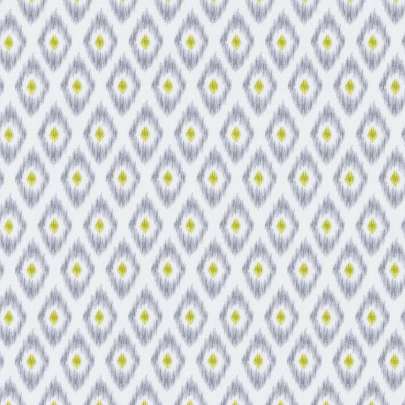 Clarke and Clarke Zora Geometric Grey Ochre Oilcloth Tablecloth