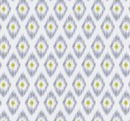 Clarke and Clarke Zora Geometric Grey Ochre Oilcloth Tablecloth