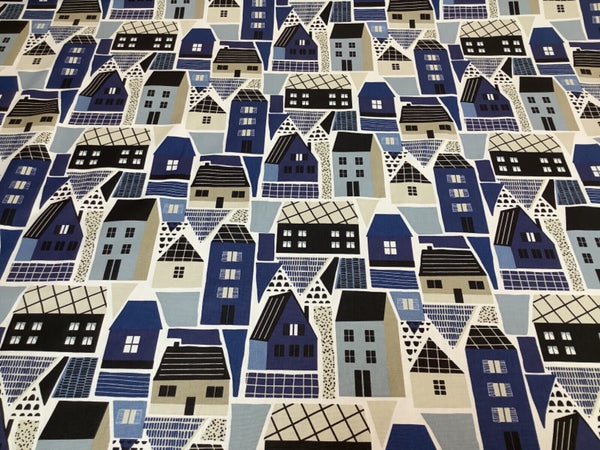 Clovelly Navy Blue Oilcloth Tablecloth