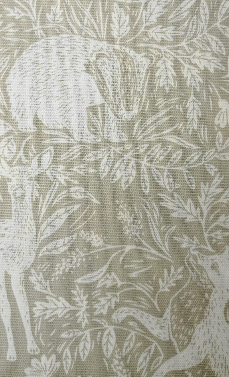 Country Life Beige Linen Oilcloth Tablecloth by Prestigious Textiles