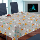 Playful Chicken Multi Vinyl Oilcloth Tablecloth