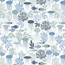 Underwater Sea Life Vinyl Oilcloth Tablecloth