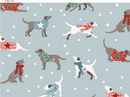 Dapper Dogs Powder Blue Cotton Oilcloth Tablecloth