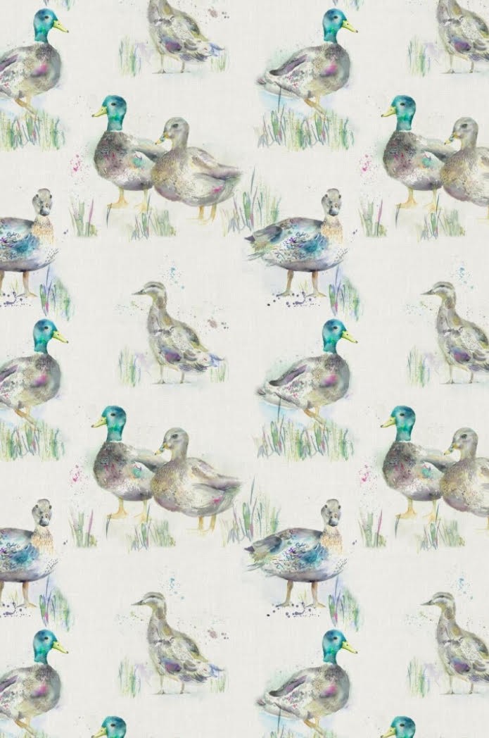 Darling Ducks Linen Voyage Oilcloth Tablecloth