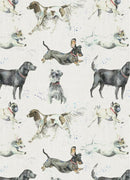 Dashing Dogs Linen Voyage Oilcloth Tablecloth