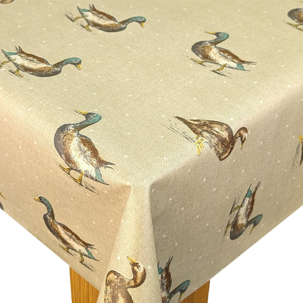 Delilah Duck Cotton Oilcloth Tablecloth by Fryetts Fabrics