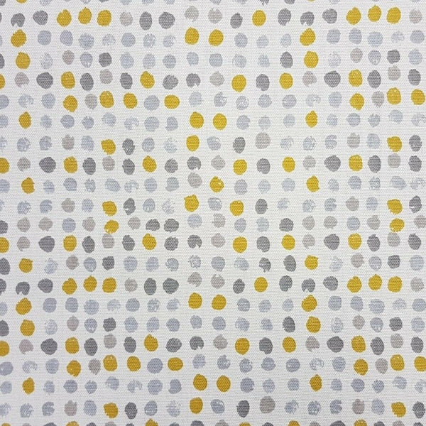 Dot Dot Ochre Grey Oilcloth Tablecloth Smd iliv