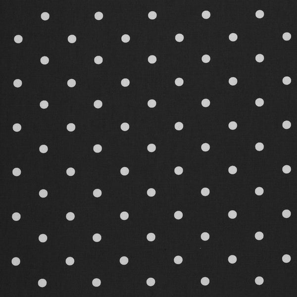 Dotty Black Oilcloth Tablecloth by Clarke and Clarke