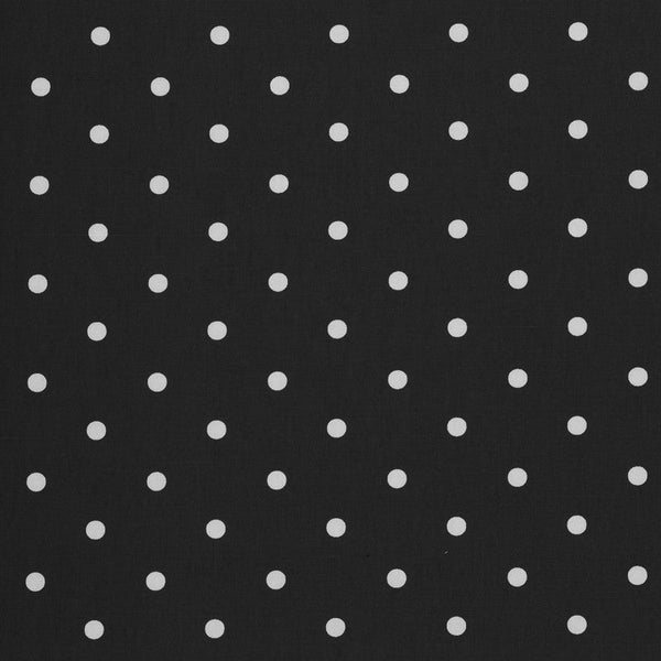 Dotty Black Oilcloth Tablecloth by Clarke and Clarke