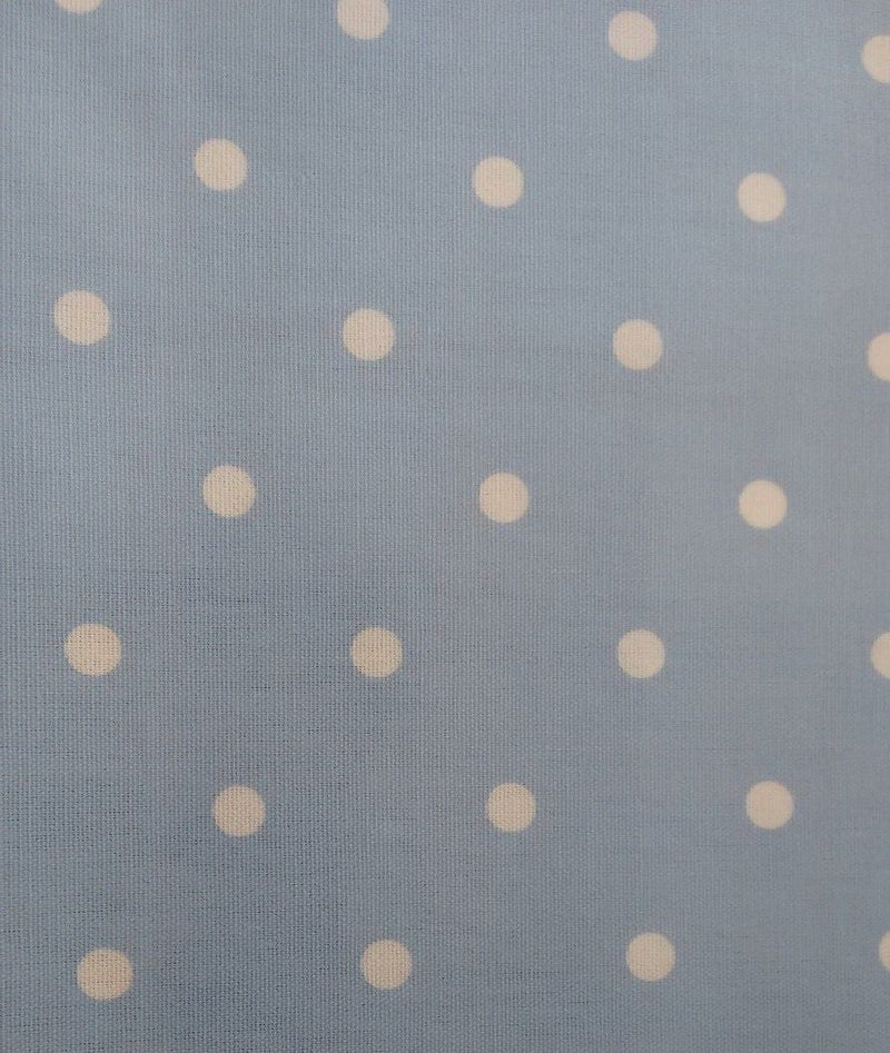 Dotty Powder Blue Oilcloth Sold by the Metre