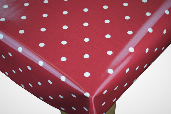 Dotty Red Oilcloth Tablecloth by Clarke and Clarke