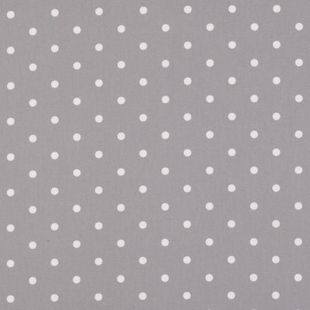 Dotty Smoke Grey Oilcloth Tablecloth by Clarke and Clarke
