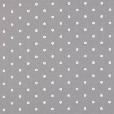 Dotty Smoke Grey Oilcloth Tablecloth by Clarke and Clarke