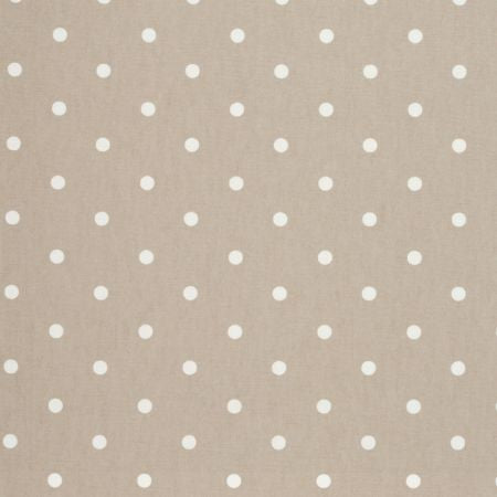 Dotty Taupe Oilcloth Tablecloth by Clarke and Clarke