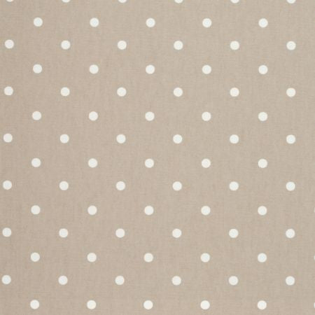 Dotty Taupe Oilcloth Tablecloth by Clarke and Clarke