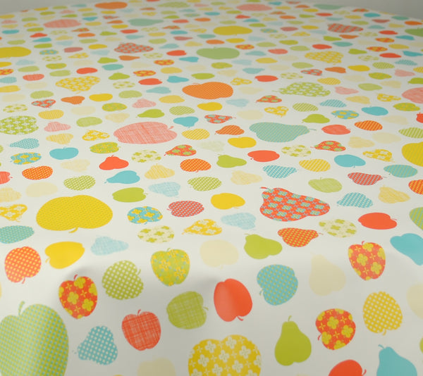 Dotty Fruit PVC Vinyl Wipe Clean Tablecloth  90cm x 140cm Warehouse Clearance