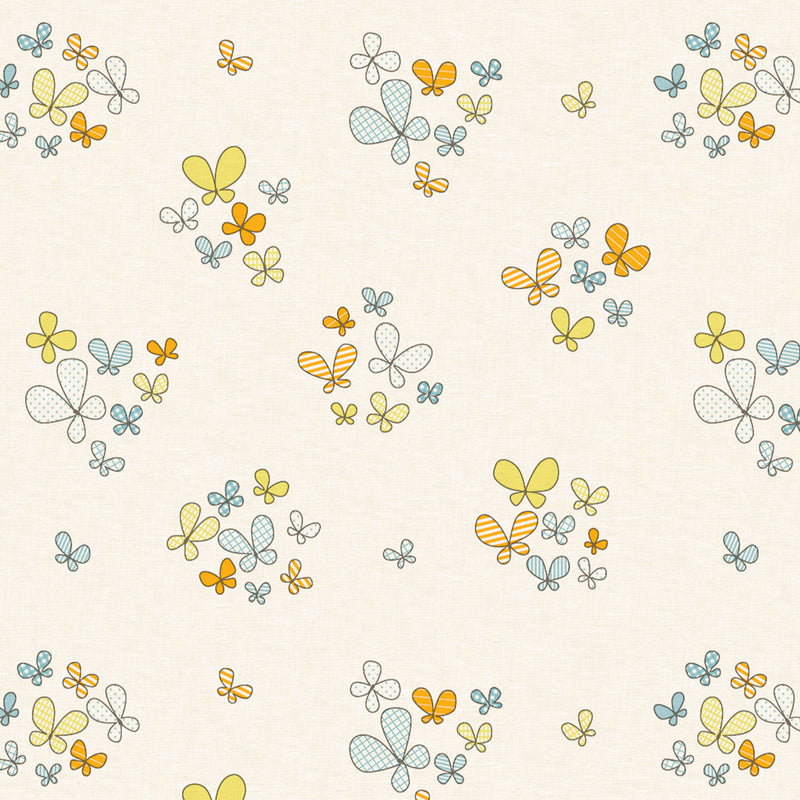 Fun Butterfly Pastel Vinyl Oilcloth Tablecloth