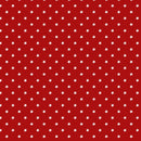 Red with White Stars Vinyl Oilcloth Tablecloth
