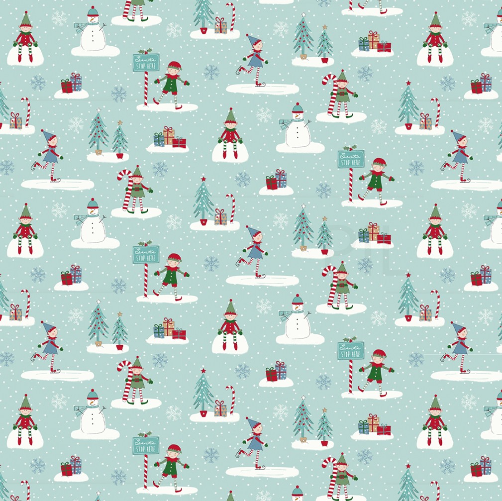 Elf on Shelf duck egg blue Christmas Oilcloth - PVC Tablecloths & Vinyl ...