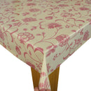 Emily Pink and Cream Floral Oilcloth Tablecloth