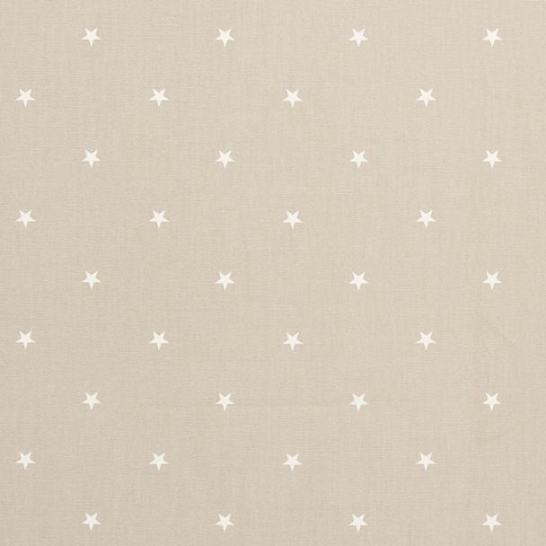Etoile Stars Beige Linen Cotton Oilcloth Tablecloth by Clarke and Clarke