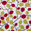 Nisa Summer Wine Red and Olive Green Tablecloth Clarke and Clarke 210cm x 132cm  Warehouse Clearance