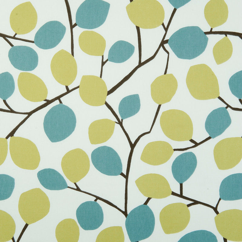 Nissa Leaves Wasabi Scandinavian Inspired Oilcloth Tablecloth