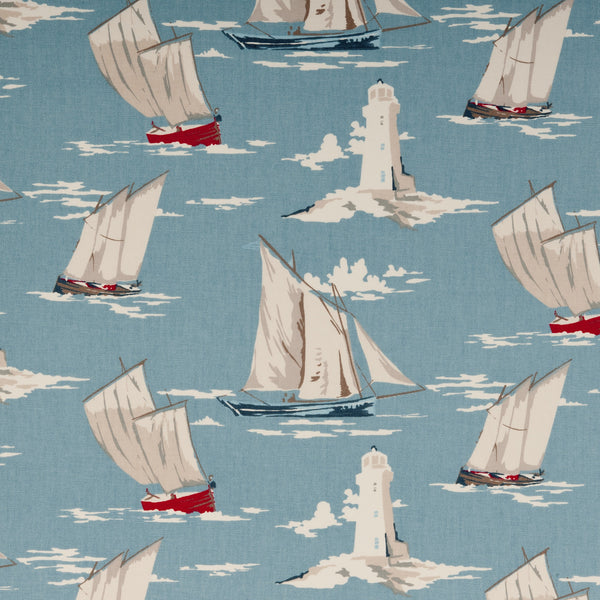 Skipper Marine 100% Cotton Fabric by Clarke and Clarke 200cm x 140cm Warehouse Clearance