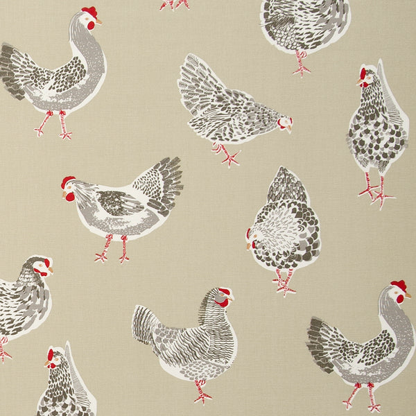 Rooster Sage Green Oilcloth Tablecloth