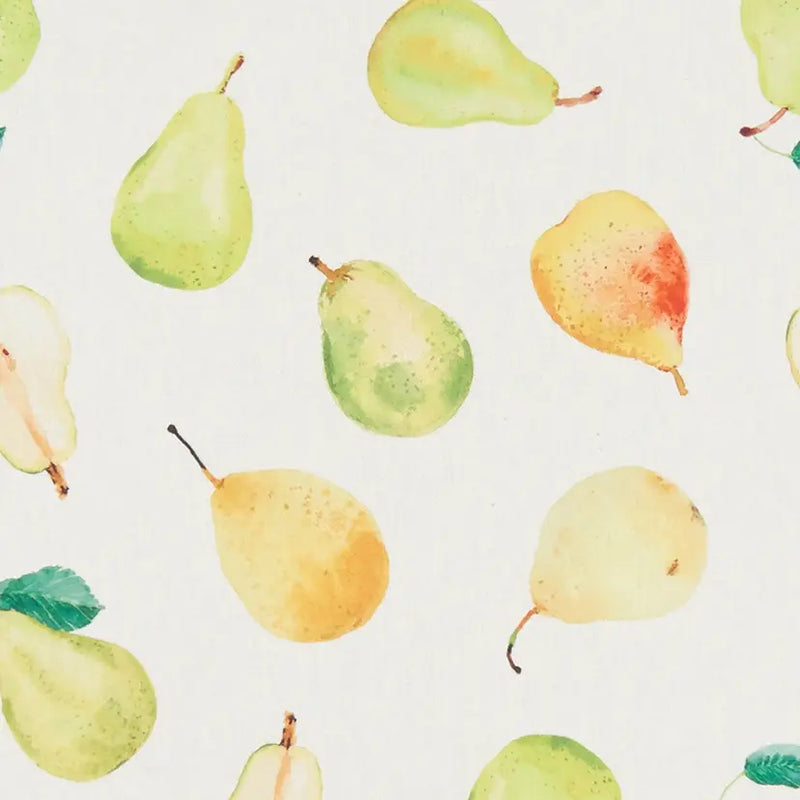 Pears on Cream Oilcloth Digital Print Tablecloth by Clarke and Clarke