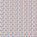 Orianna Denim and Spice Geometric Oilcloth Tablecloth by Clarke and Clarke