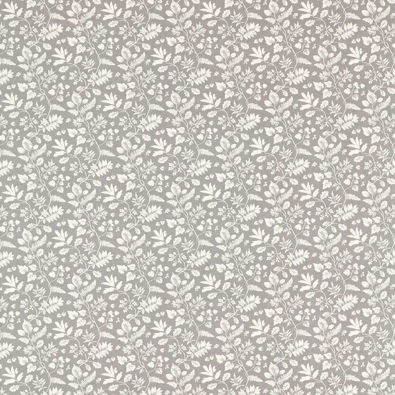 Bellever Graphite Grey Leaf Design Oilcloth Table Cloth