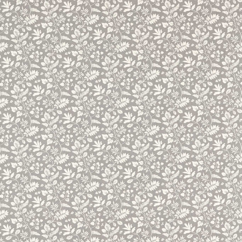 Bellever Graphite Grey Leaf Design Oilcloth Table Cloth