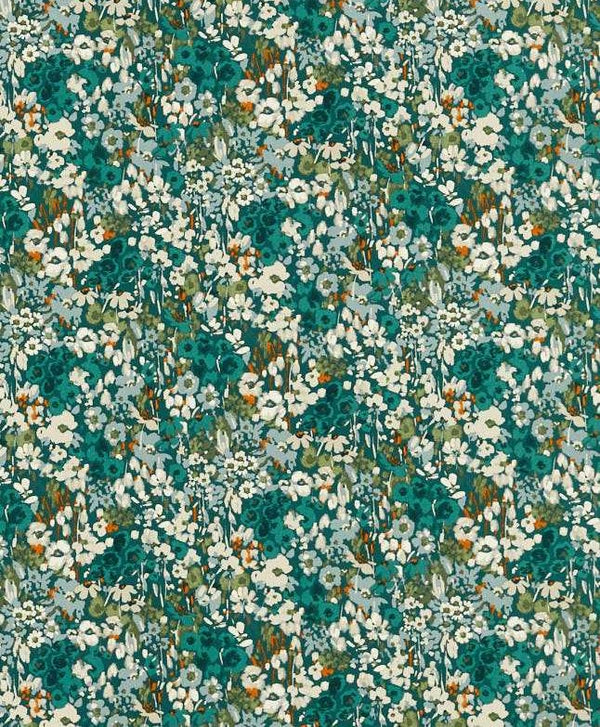 Ennerdale Teal Floral Meadow Oilcloth Table Cloth