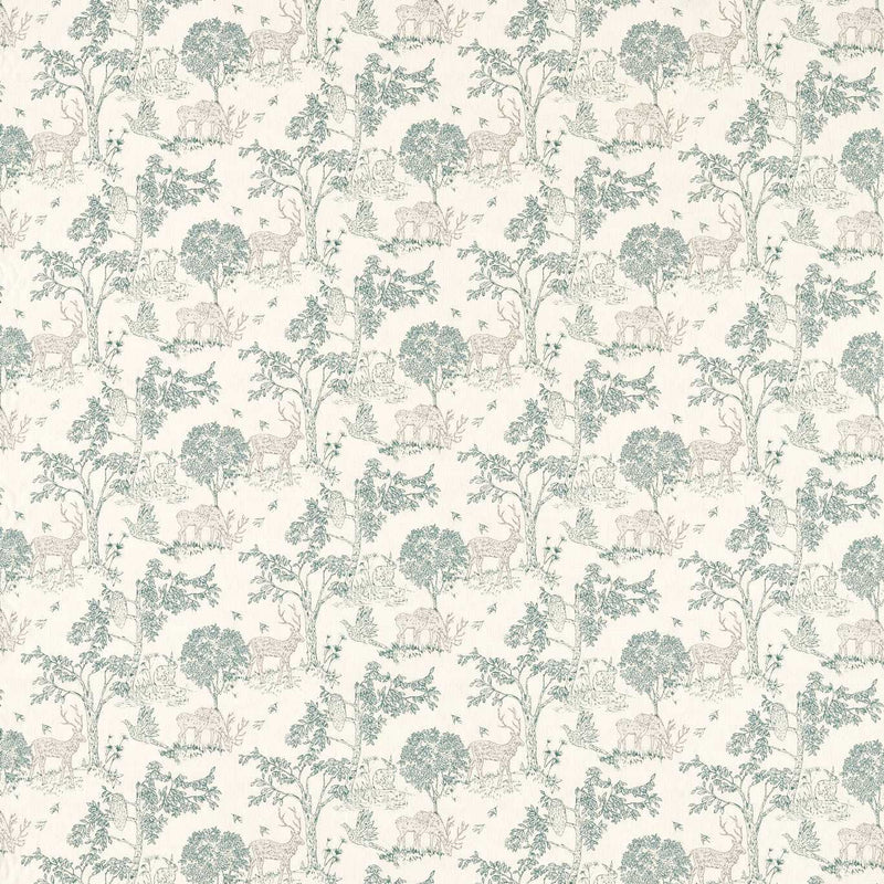 Rivington Woodland Teal Oilcloth Table Cloth