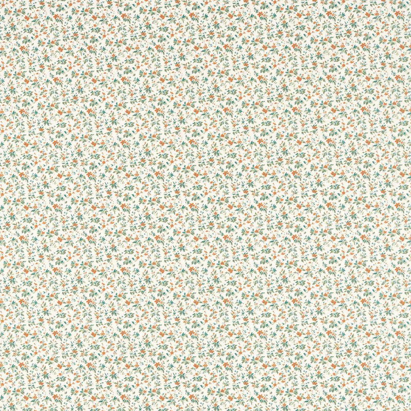 Thetford Teal and Spice Floral Oilcloth Table Cloth