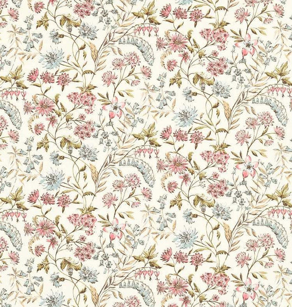 Whinfell Blush Pink and Blue Grey Oilcloth Tablecloth