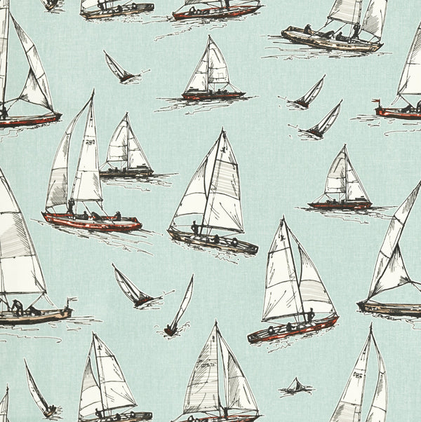 Sailing Yacht Duckegg Matt Oilcloth Table Cloth