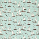 Sailing Yacht Duckegg Matt Oilcloth Table Cloth