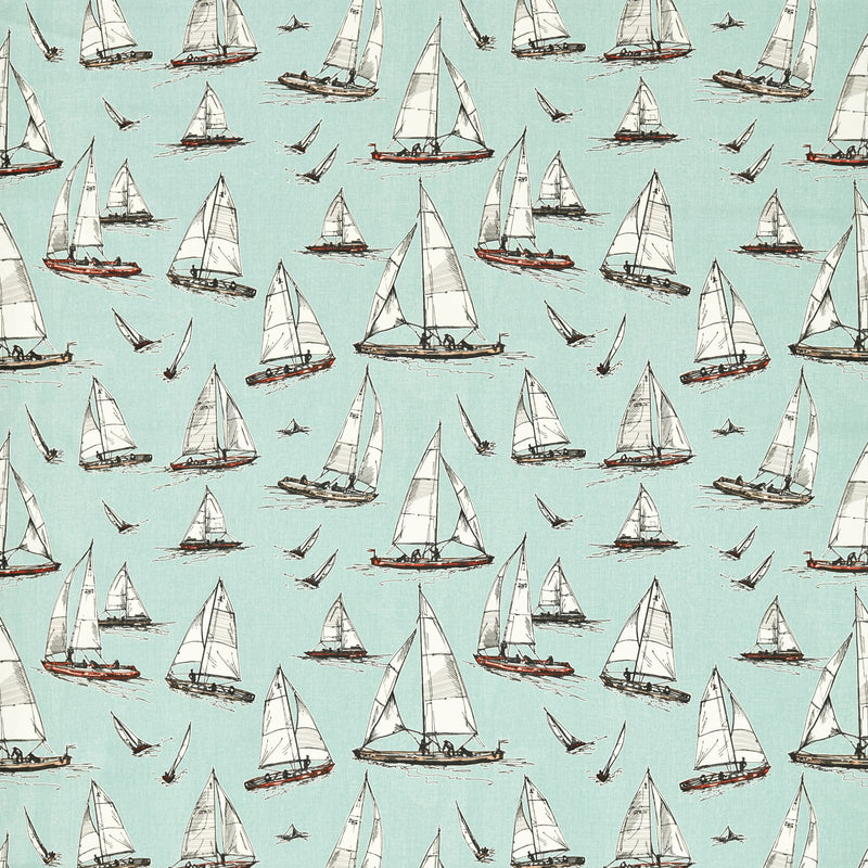 Sailing Yacht Duckegg Matt Oilcloth Table Cloth