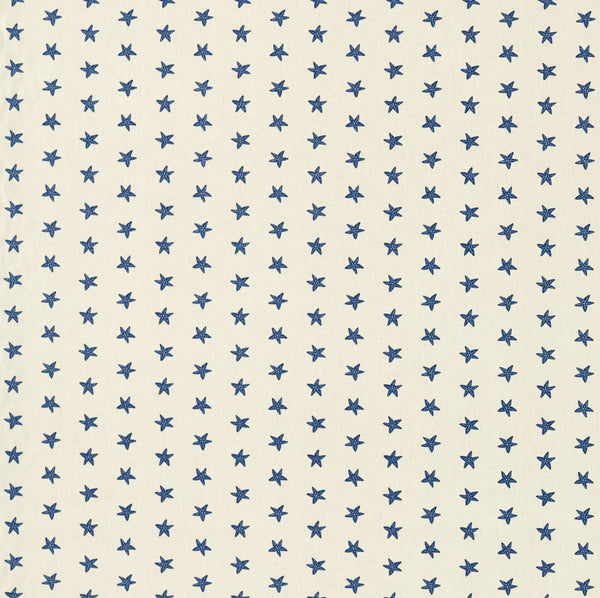 Seastar Natural and Navy Blue Star Fish Matt Oilcloth Table Cloth
