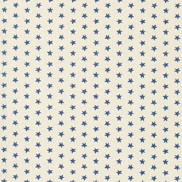 Seastar Natural and Navy Blue Star Fish Matt Oilcloth Table Cloth