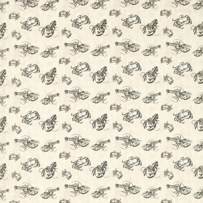 Lobster Crab Grey Matt Oilcloth Table Cloth