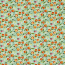 Orange Blossom Jade Matt Oilcloth Tablecloth