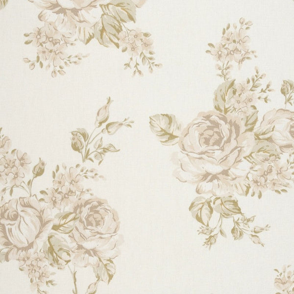 Flora Rose Natural Cotton Oilcloth Tablecloth by Clarke and Clarke