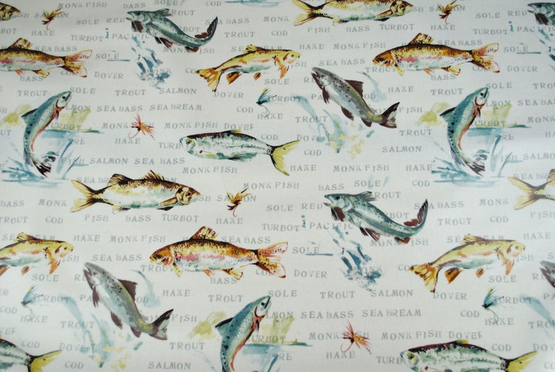 Fly Fishing Cotton Oilcloth Tablecloth Prestigious Textiles